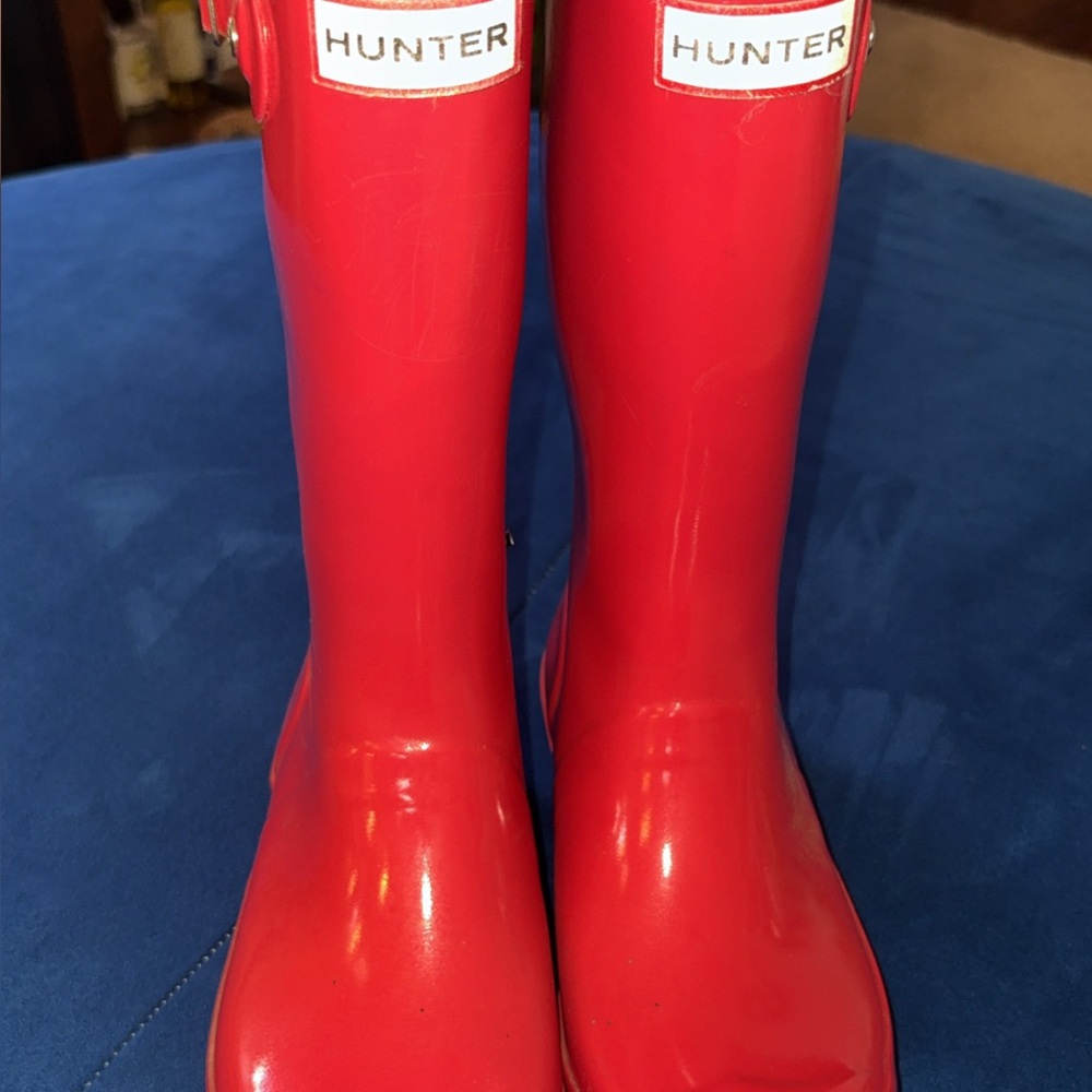 Hunter Glossy Hot Pink Tall Rain Boots
